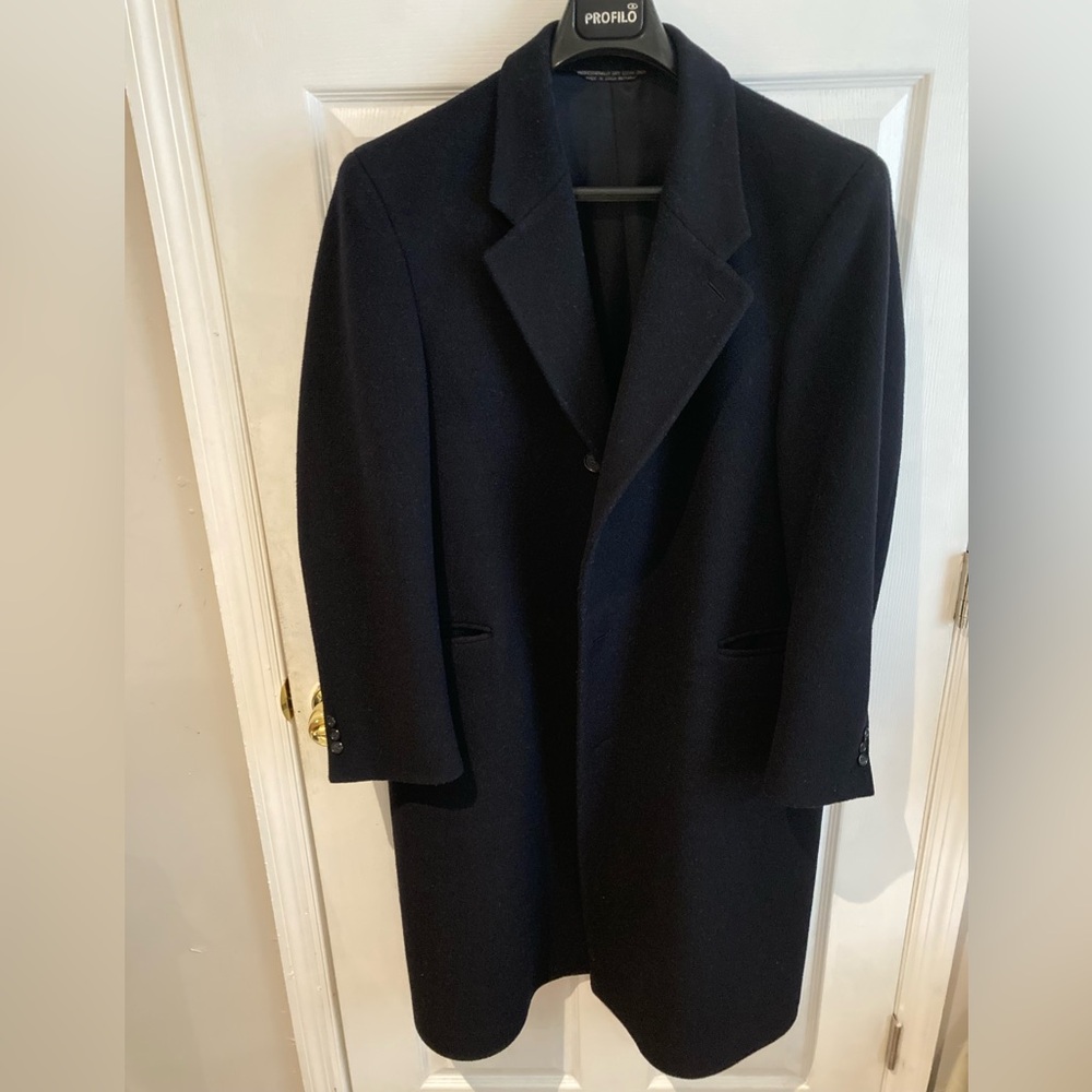 Todays Man Navy Overcoat Size 42